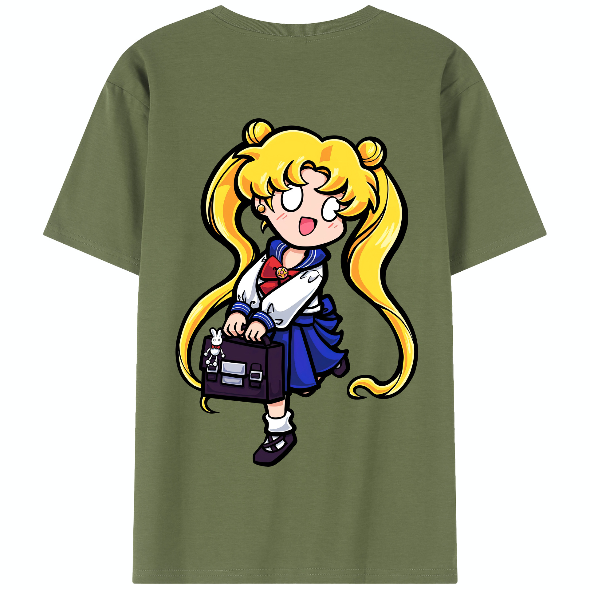 （画像用） 美少女戦士セーラームーン 愛野 美奈子 あいの みなこ Sailor Moon Aino Minako 綿100％半袖Tシャツ（背面プリント）